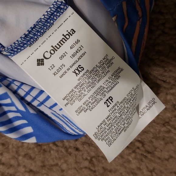 Columbia PFG Midway Bay Dress Tunic Blue Tropical Design Size XXS 2TP $50 NWT - Picture 10 of 12